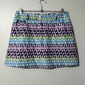 Slazenger Golf Skort Womens Size 6 Multicolor Geometric Athletic Tennis Skirt
